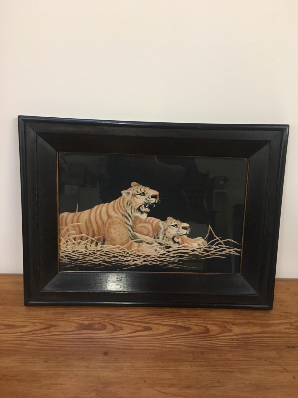 Needlework tiger picture