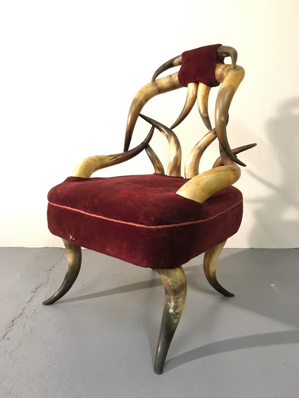 Rare large Scottish horn chair
