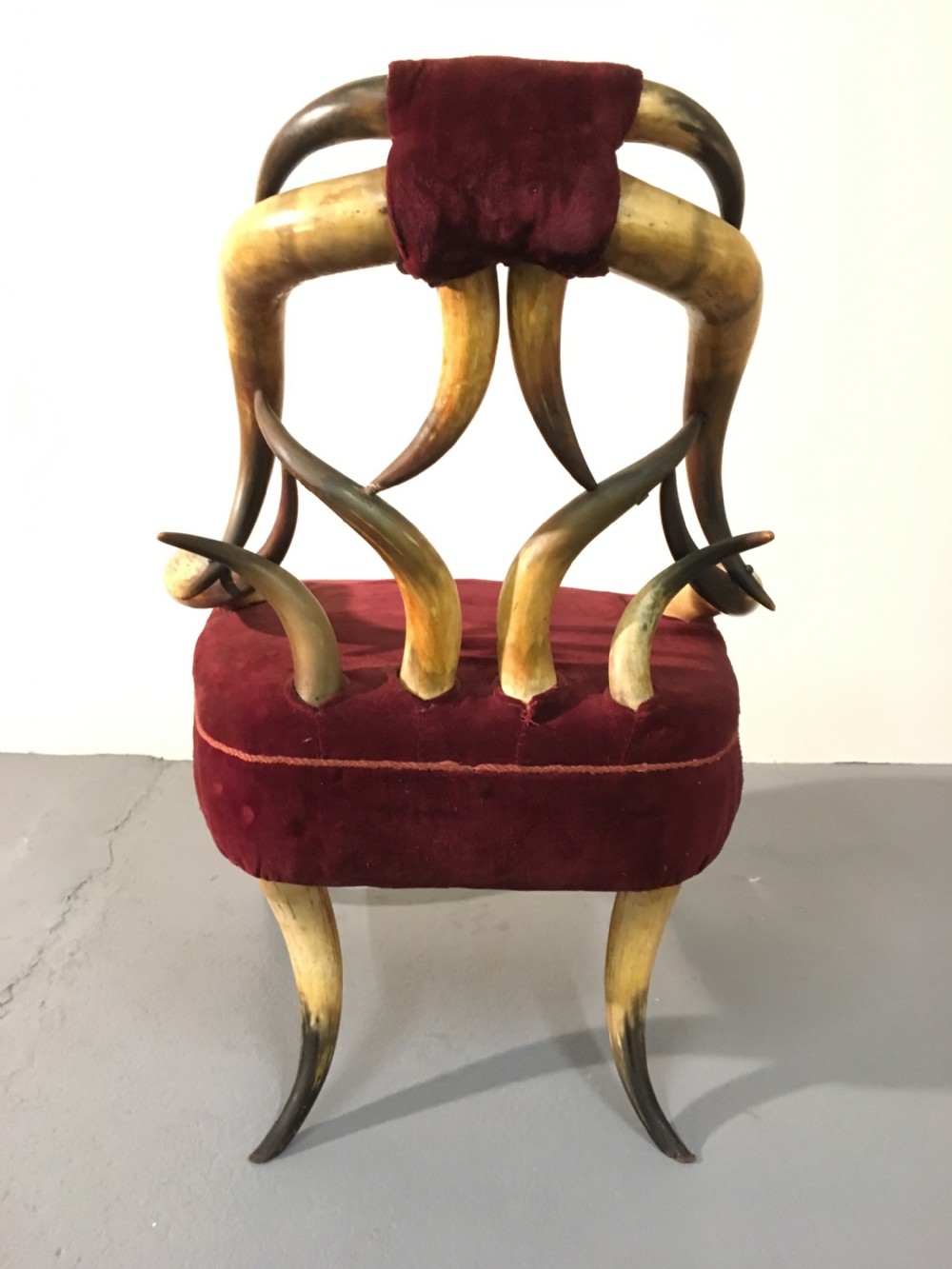 Rare large Scottish horn chair View III