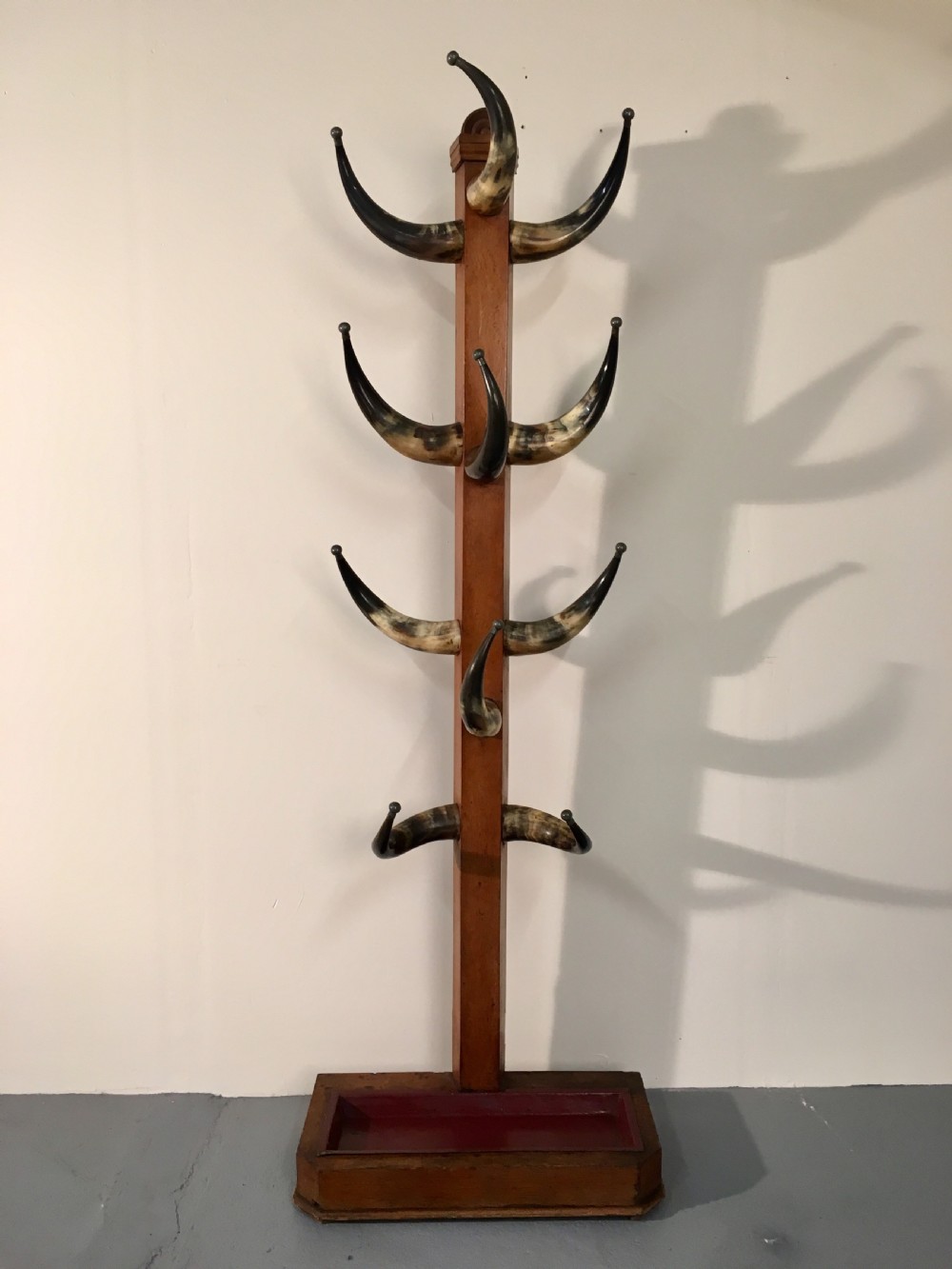 Unusual cow horn hat stand 