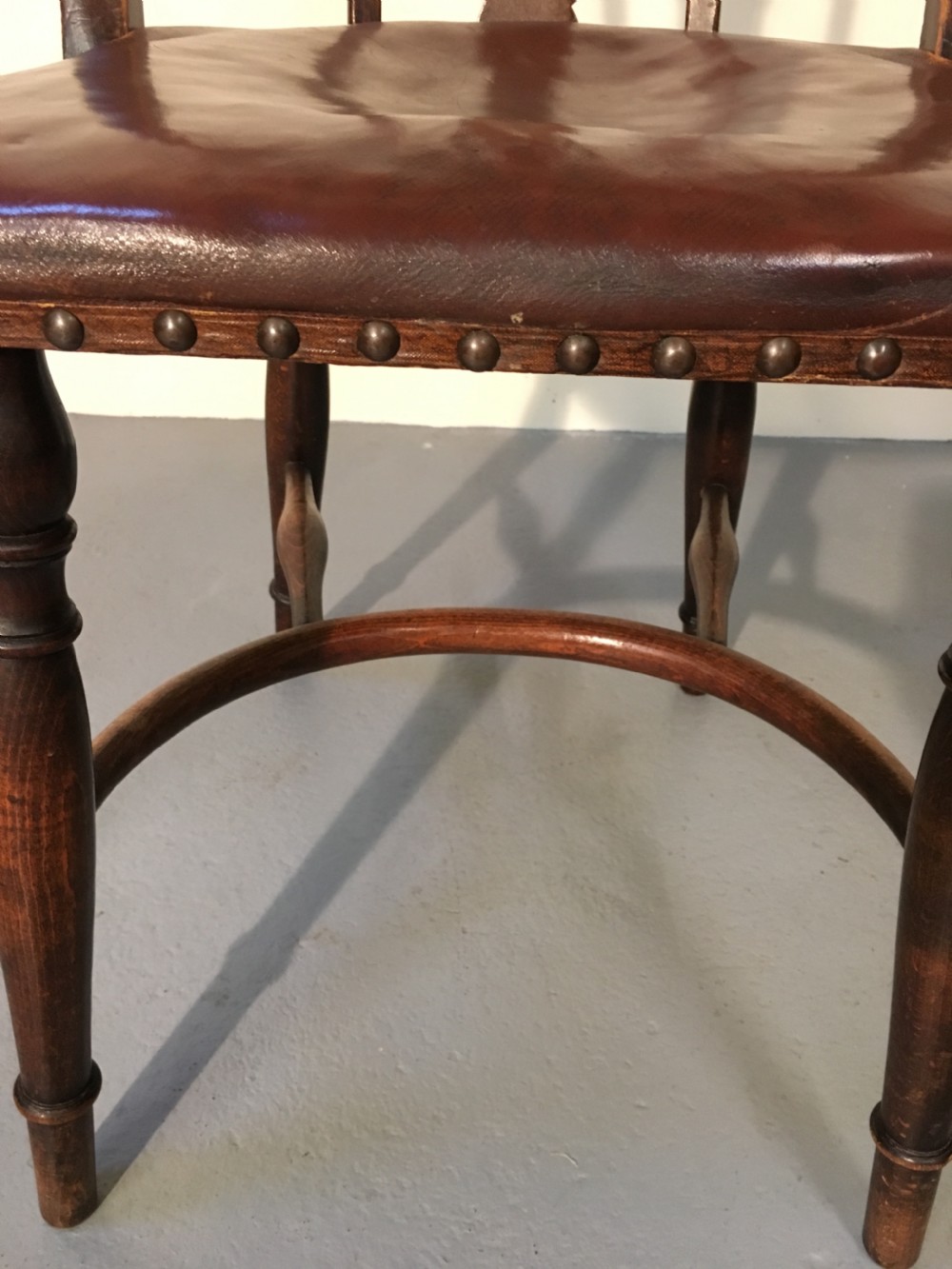 Six English beech kitchen chairs  View IV