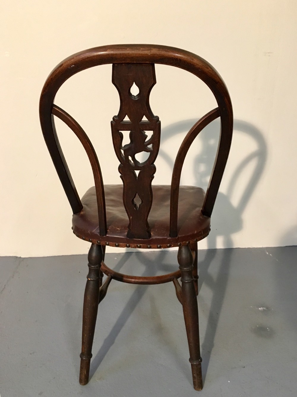 Six English beech kitchen chairs  View VI