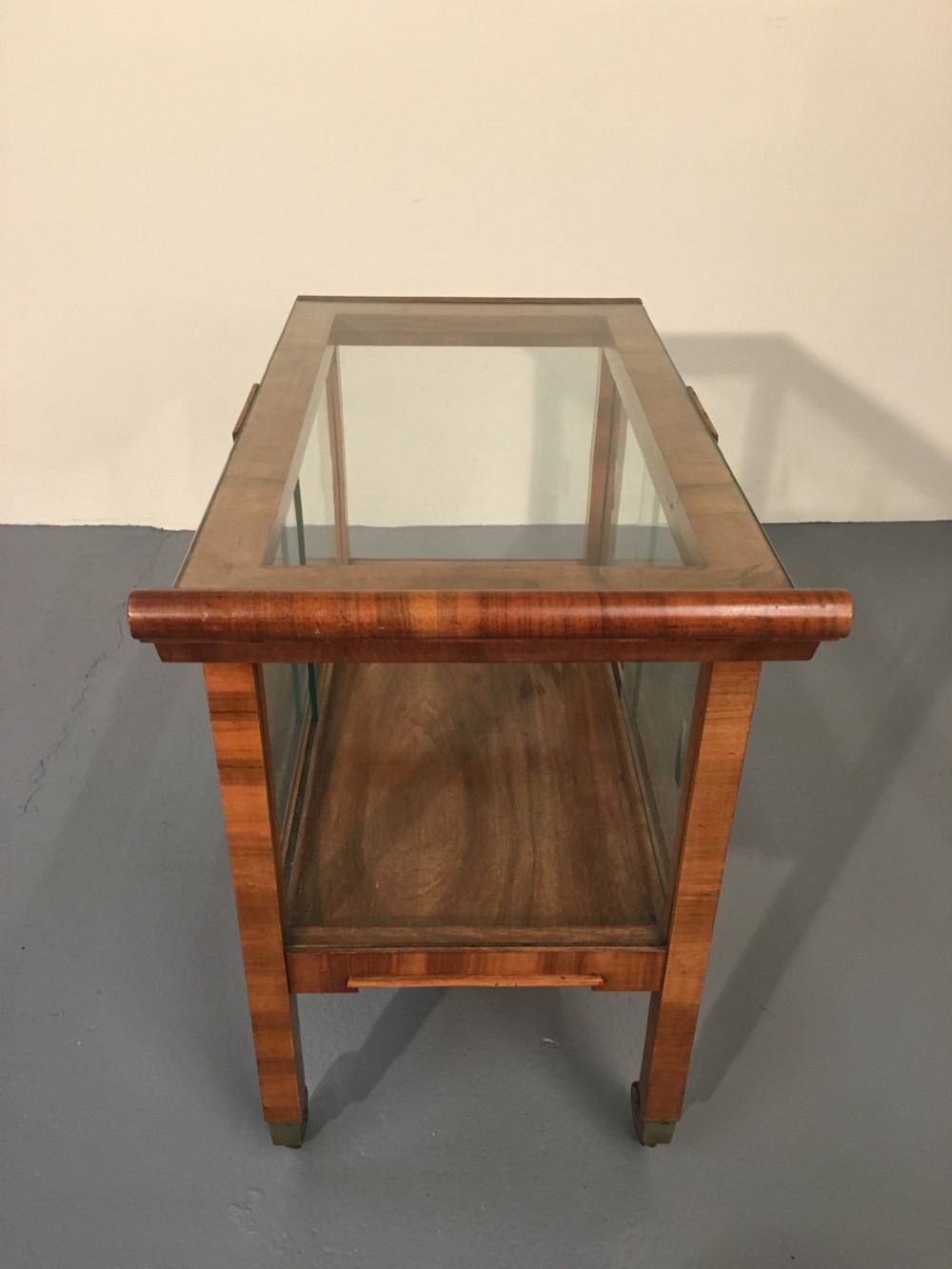 Unusual Art Deco walnut trolley  View IV
