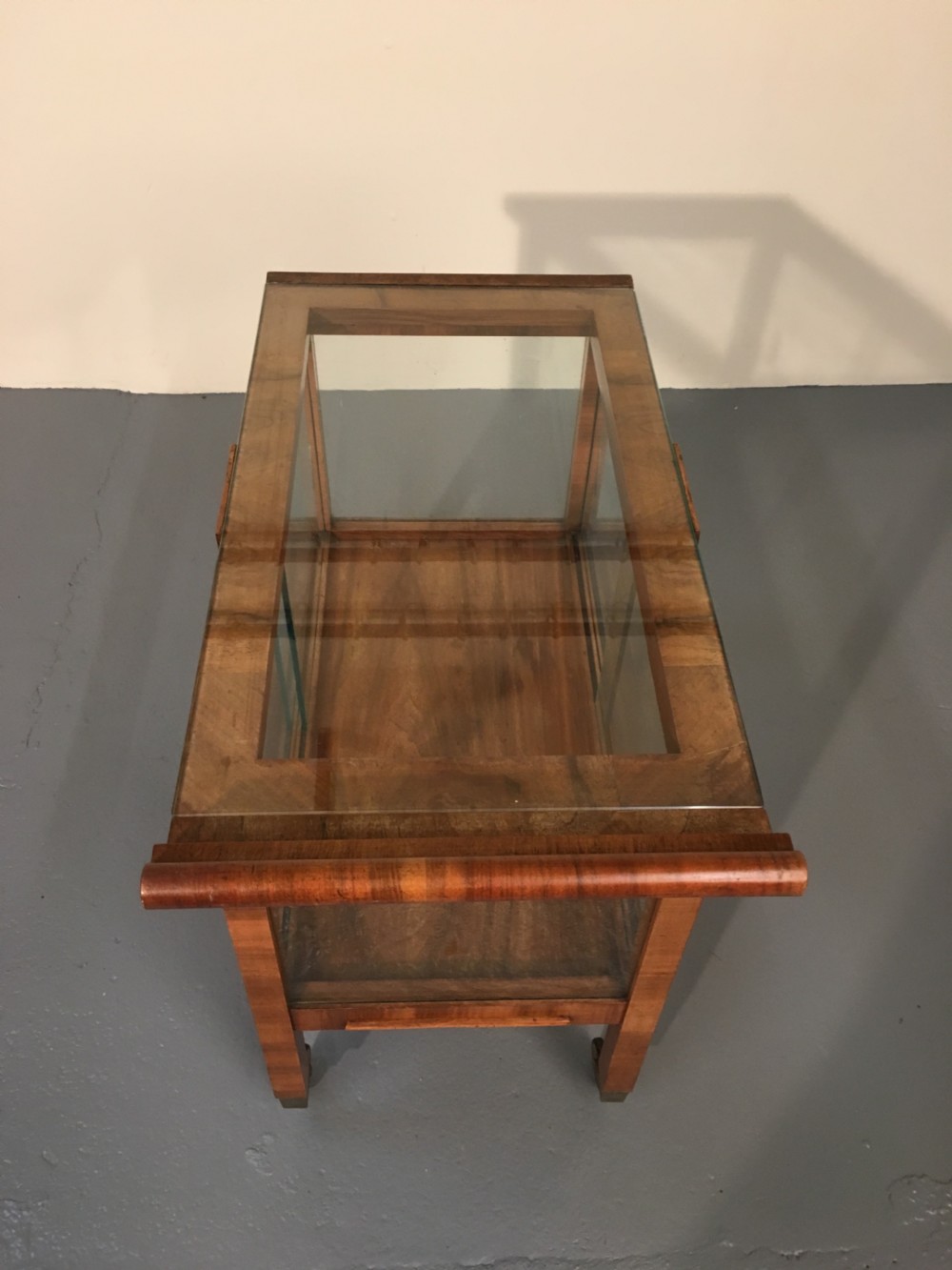 Unusual Art Deco walnut trolley  View VII