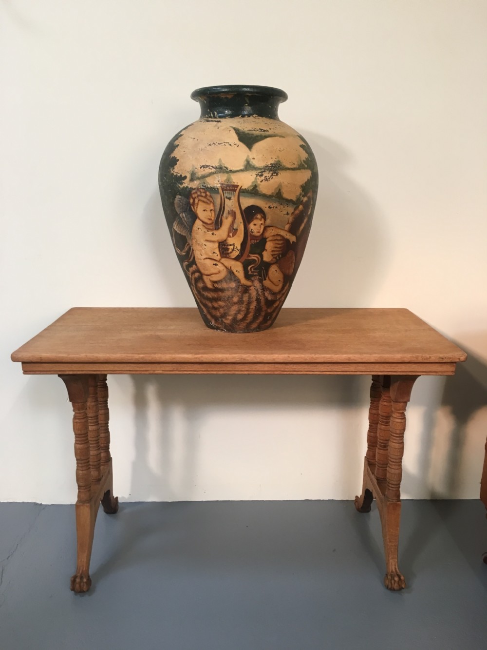 Huge decorated terracotta urn View II