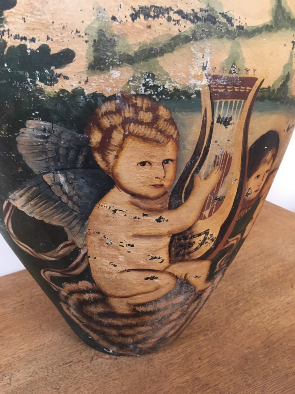 Huge decorated terracotta urn View III