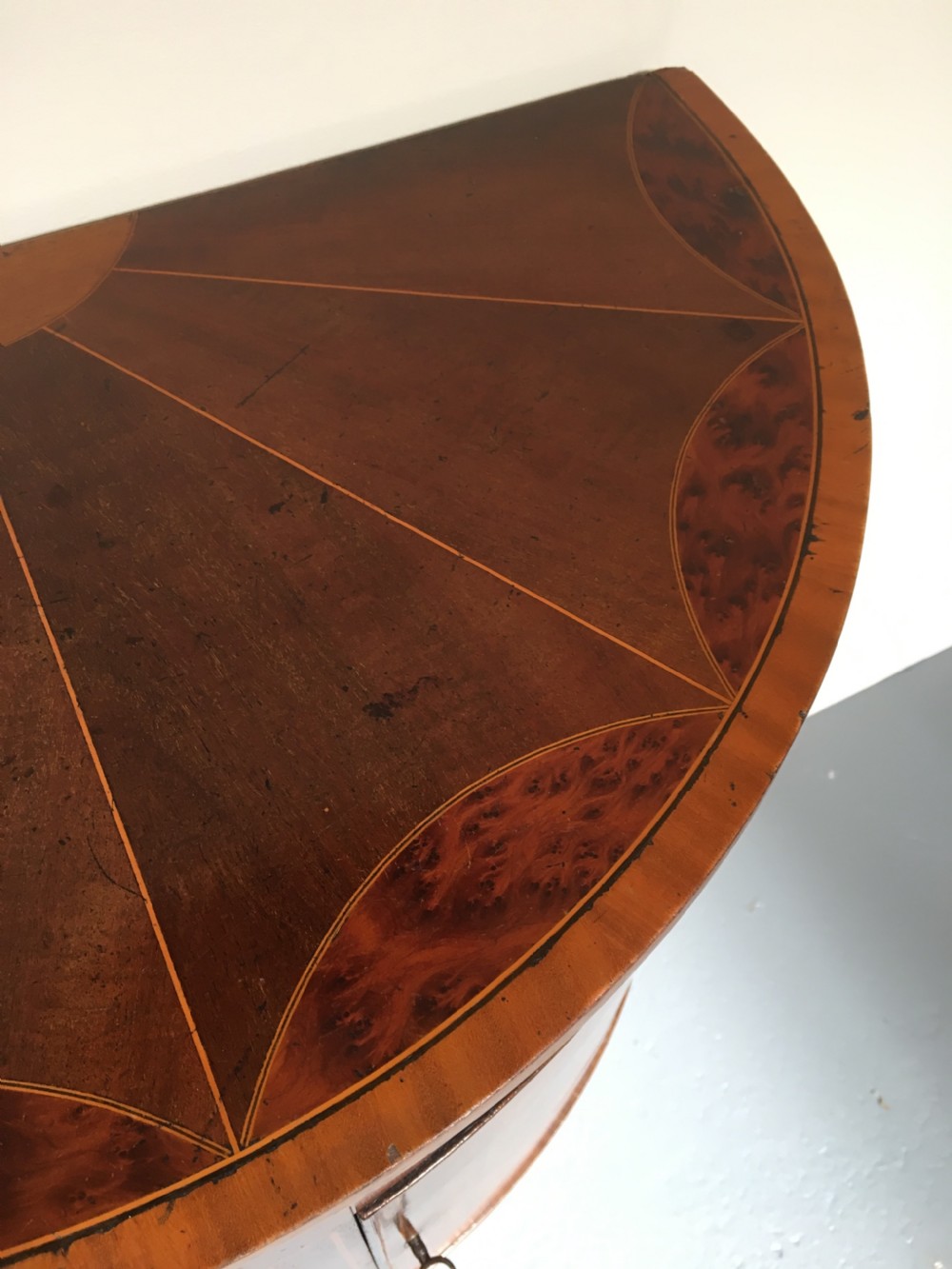 Inlaid bow front side cabinet  View VII