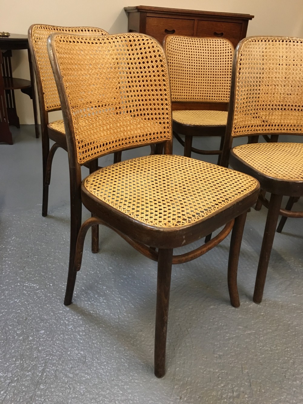 Rare set of eight Thonet chairs  View II