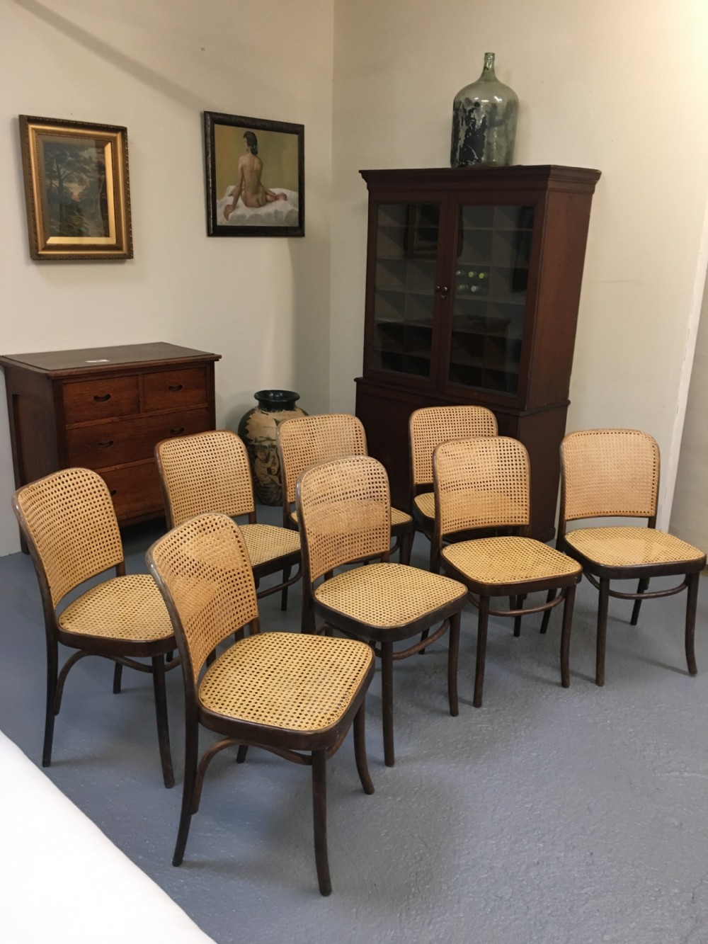 Rare set of eight Thonet chairs  View V