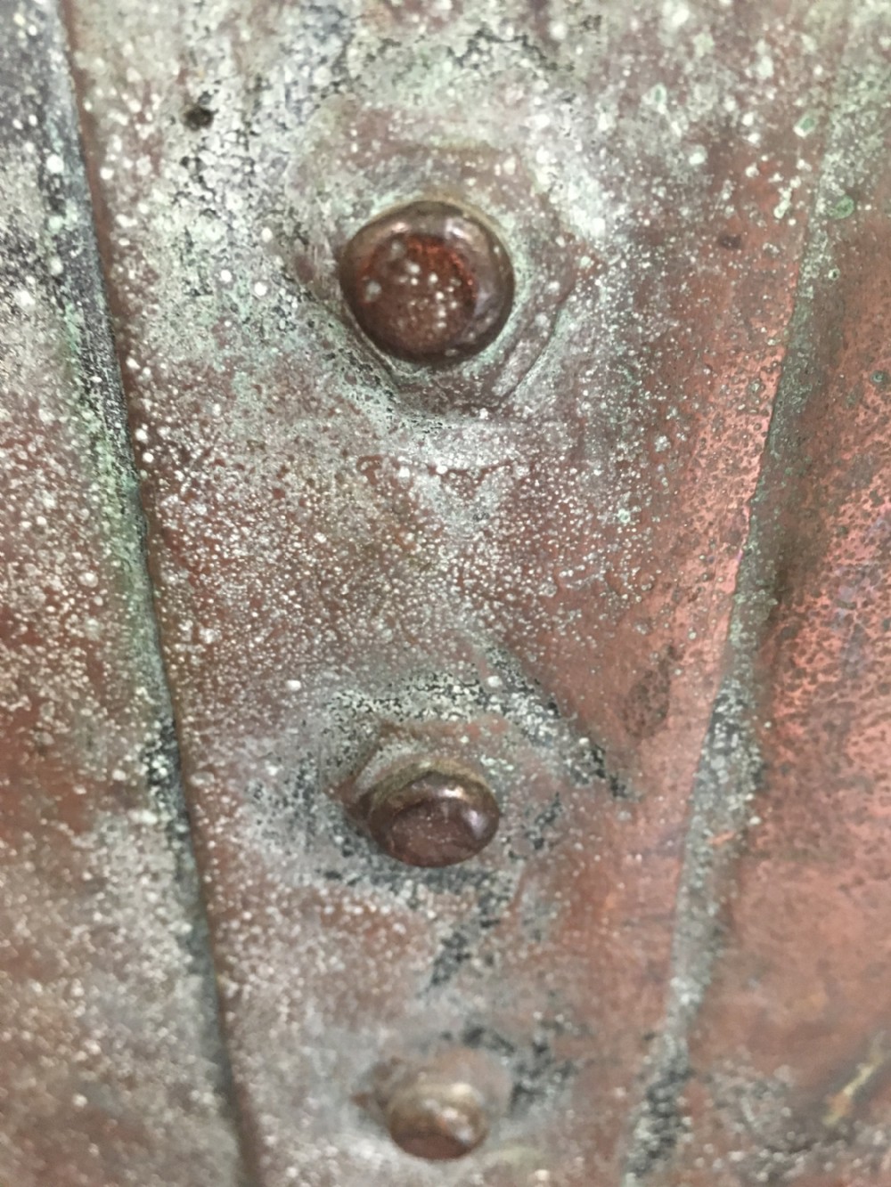 Large patinated copper planter  View IV