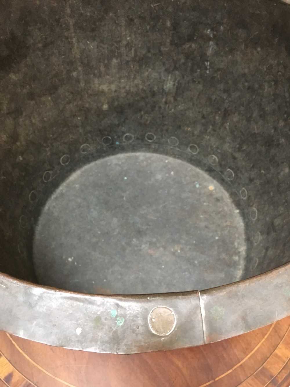 Large patinated copper planter  View V