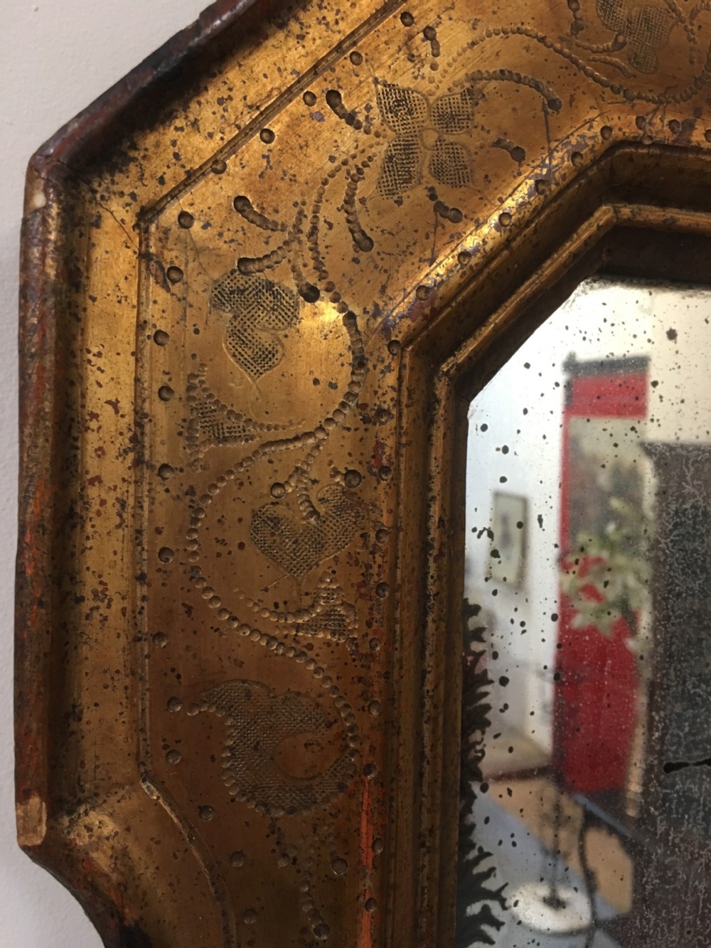 Distressed Gilt wood mirror  View III