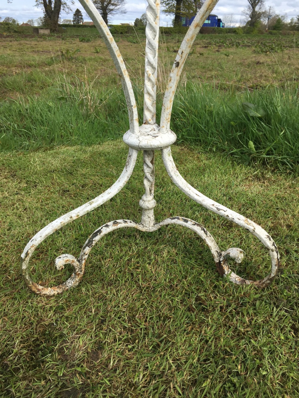 Good wrought iron garden table  View III