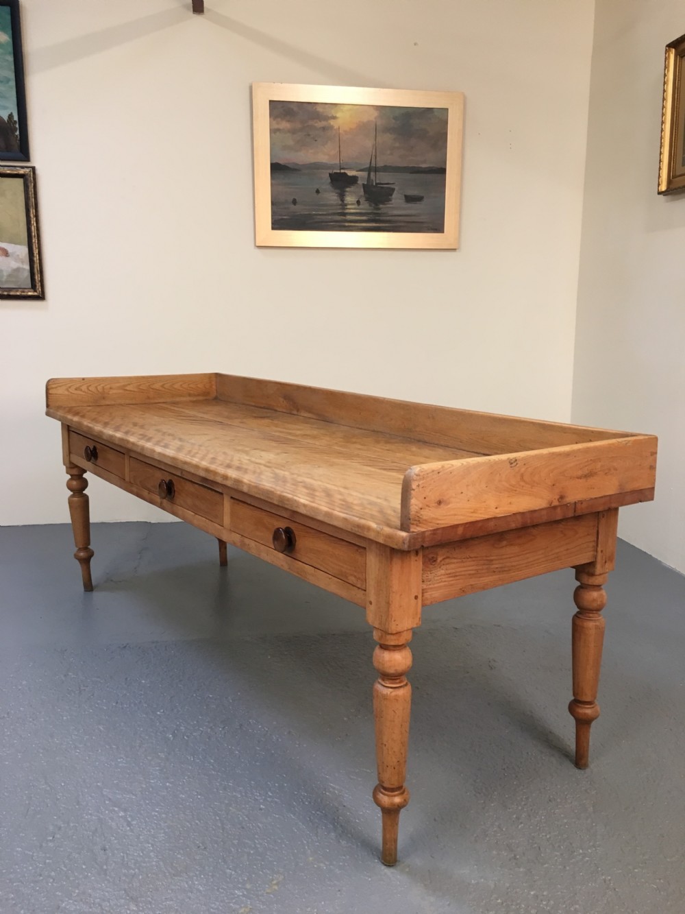 Rare Scottish elm serving table  View II