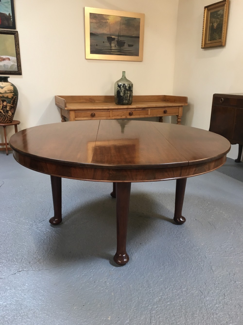 Large Scottish circular dining table  View III