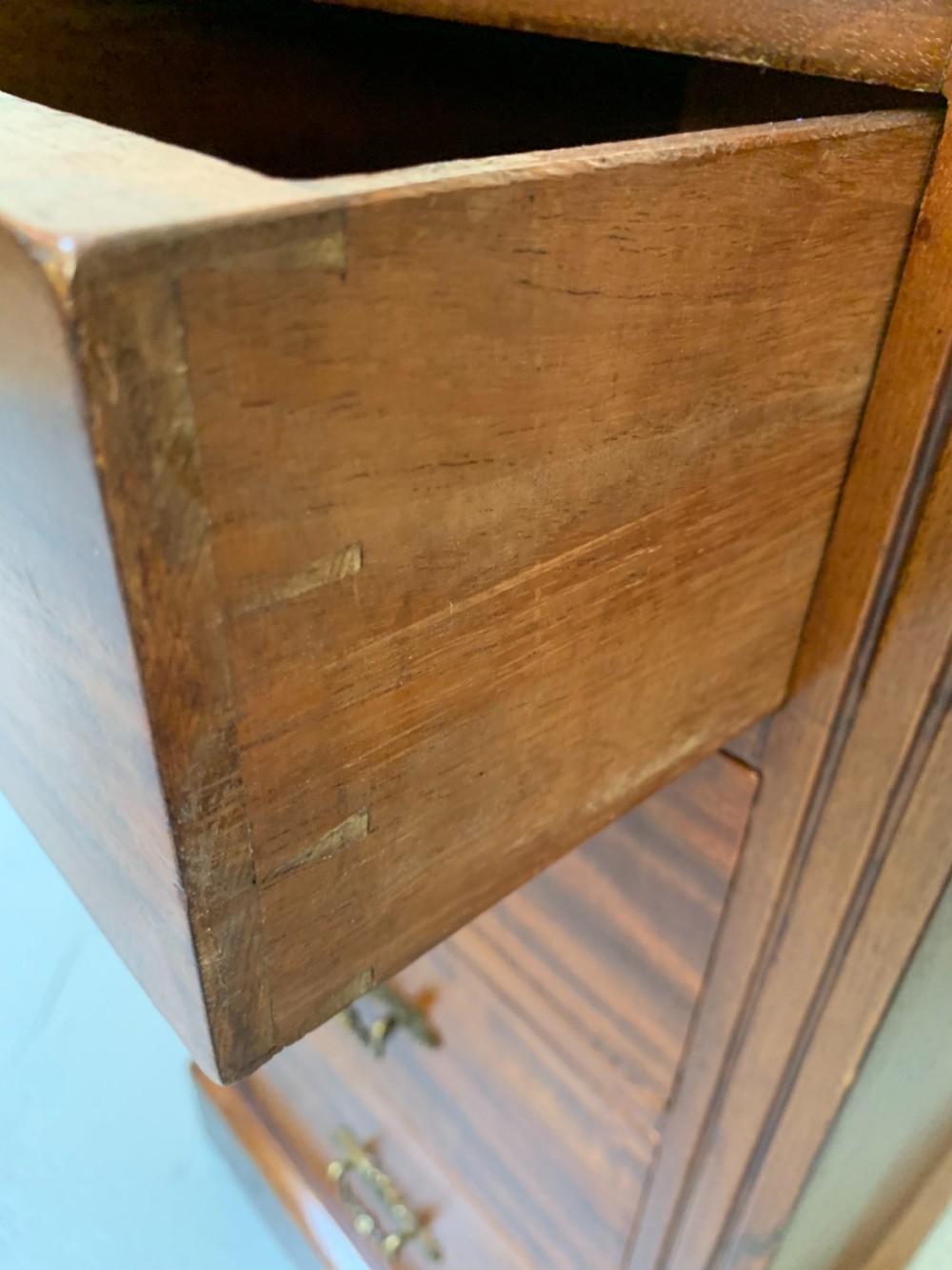 Pair mahogany bedside cabinets with drawers View VII