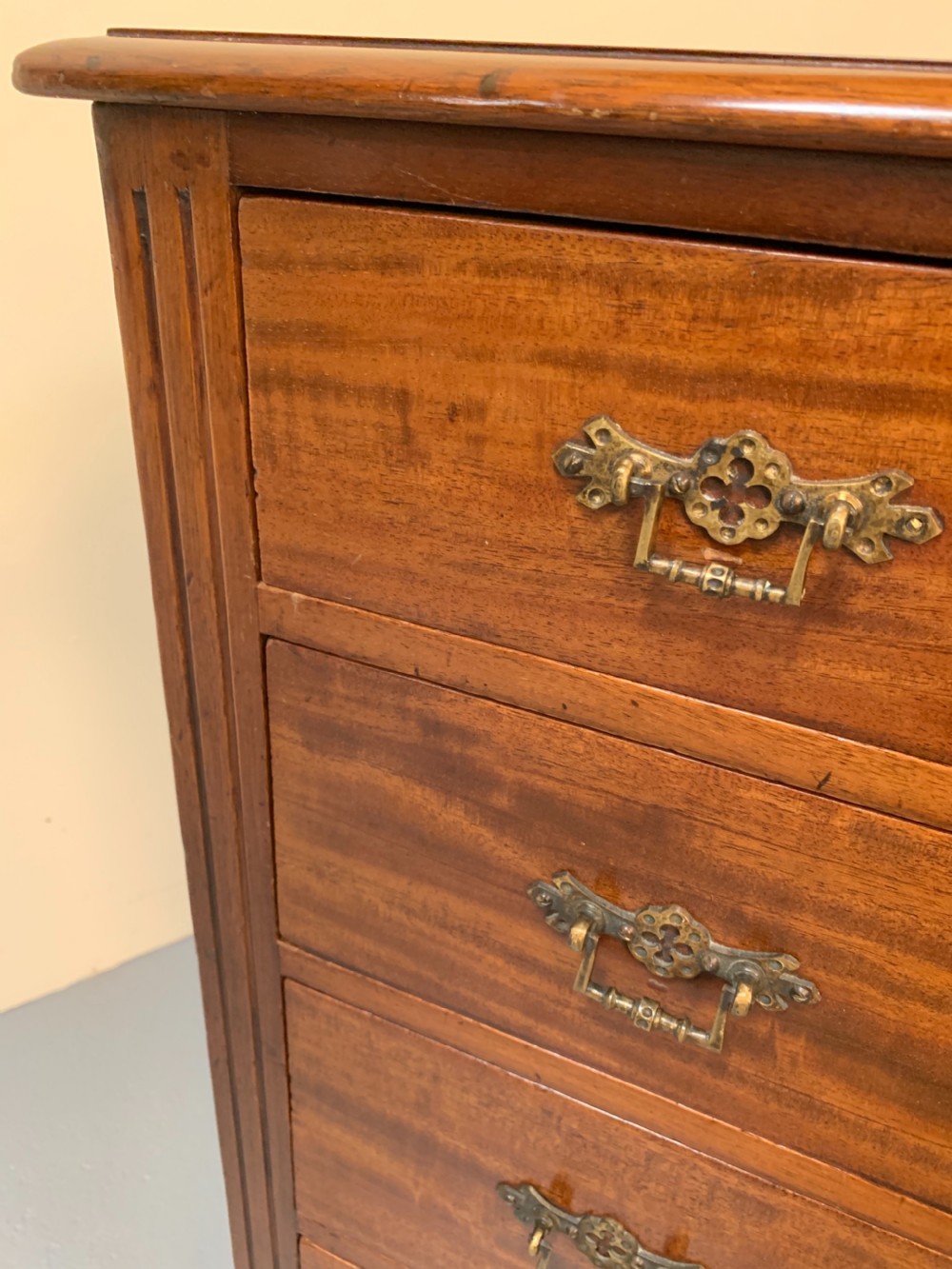 Pair mahogany bedside cabinets with drawers View XI