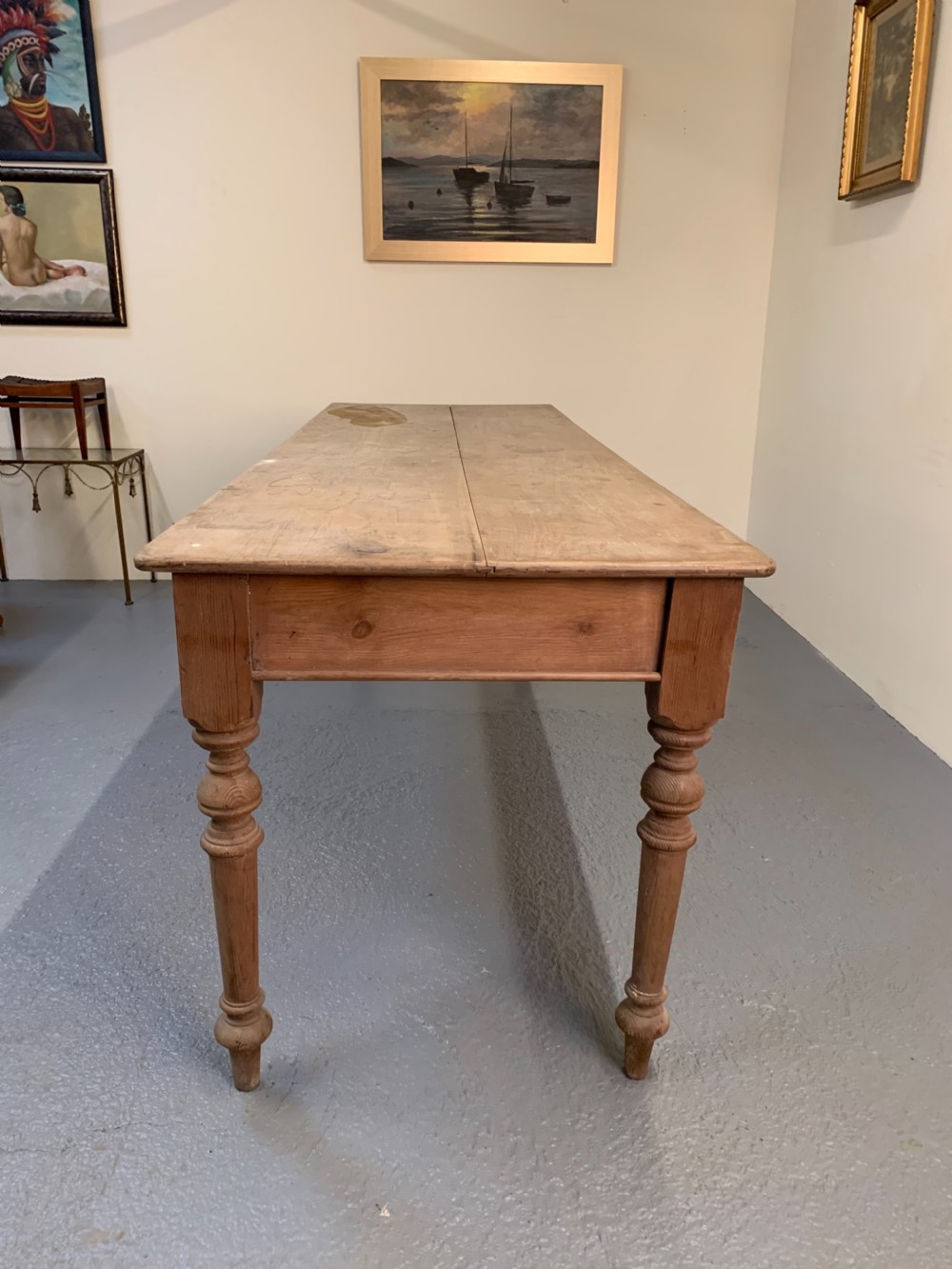 Rare large food preparation table  View II