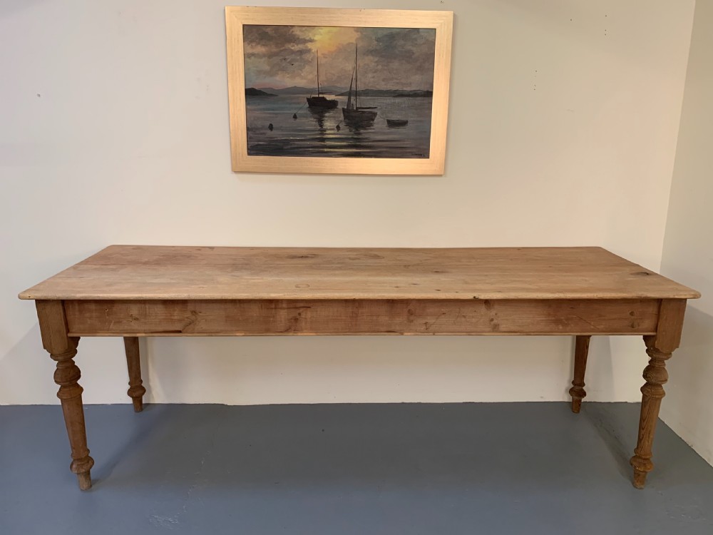 Large Scottish pine kitchen table  View II
