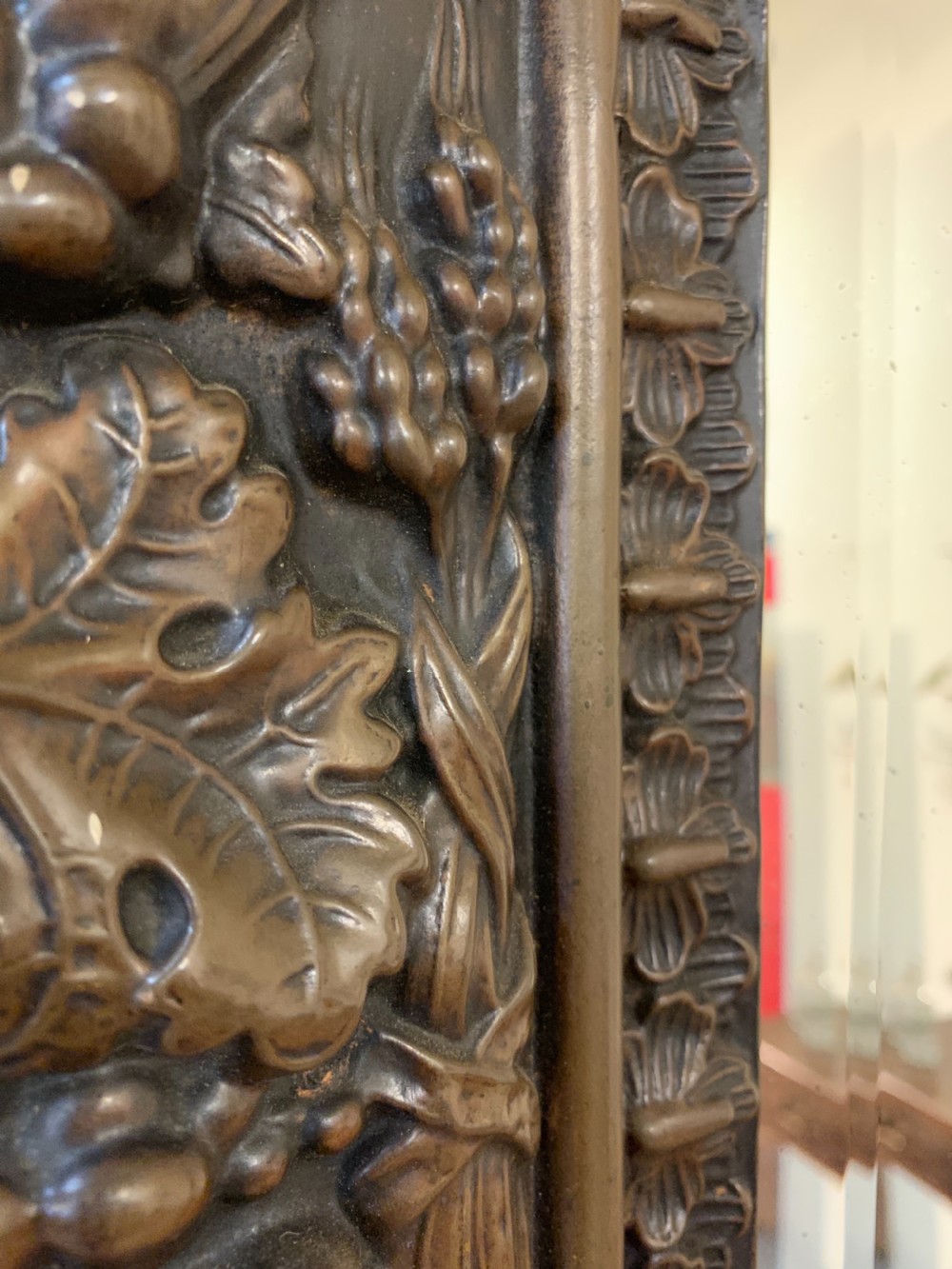 Exceptional large repousse mirror  View VIII