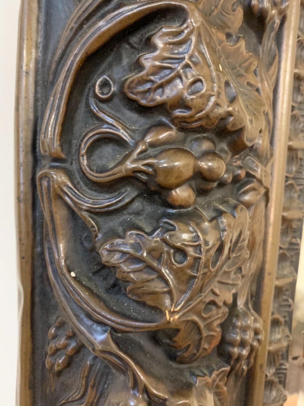 Exceptional large repousse mirror  View IX