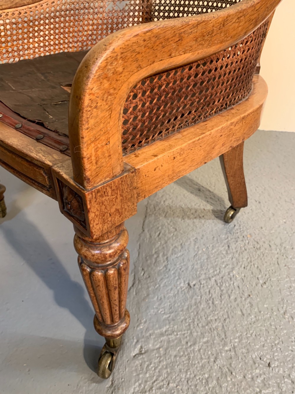 Rare Gillows Lancaster library chair  View XII