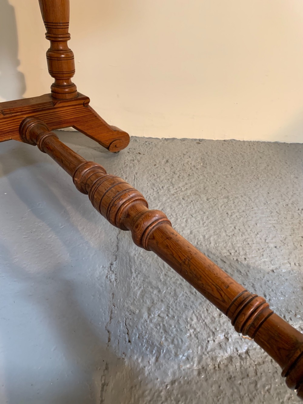 Unusual Scottish pine side table  View XV