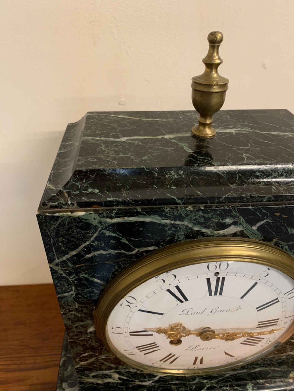 Impressive large marble mantle clock  View II