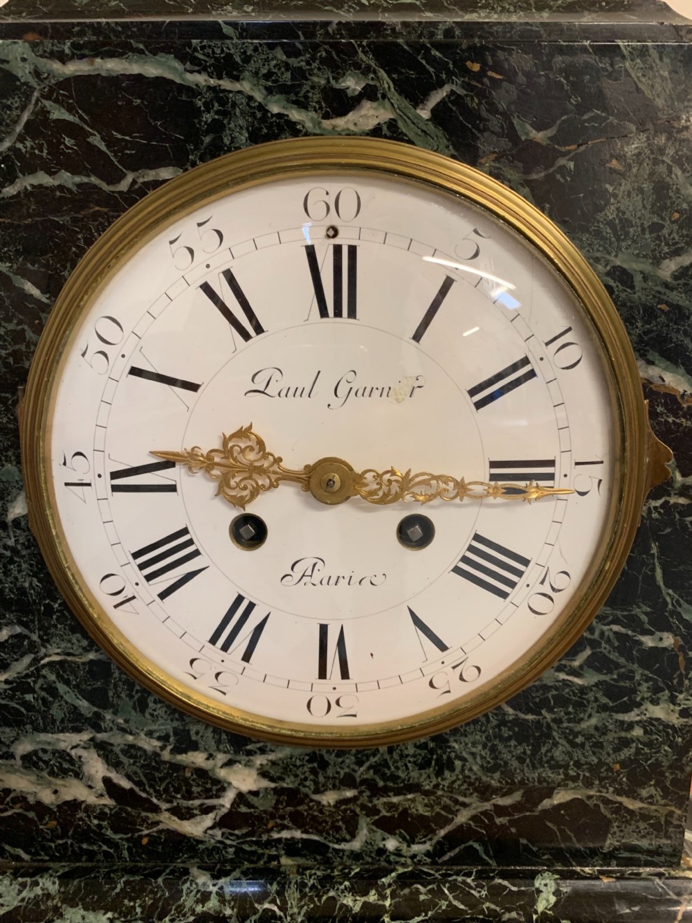 Impressive large marble mantle clock  View III