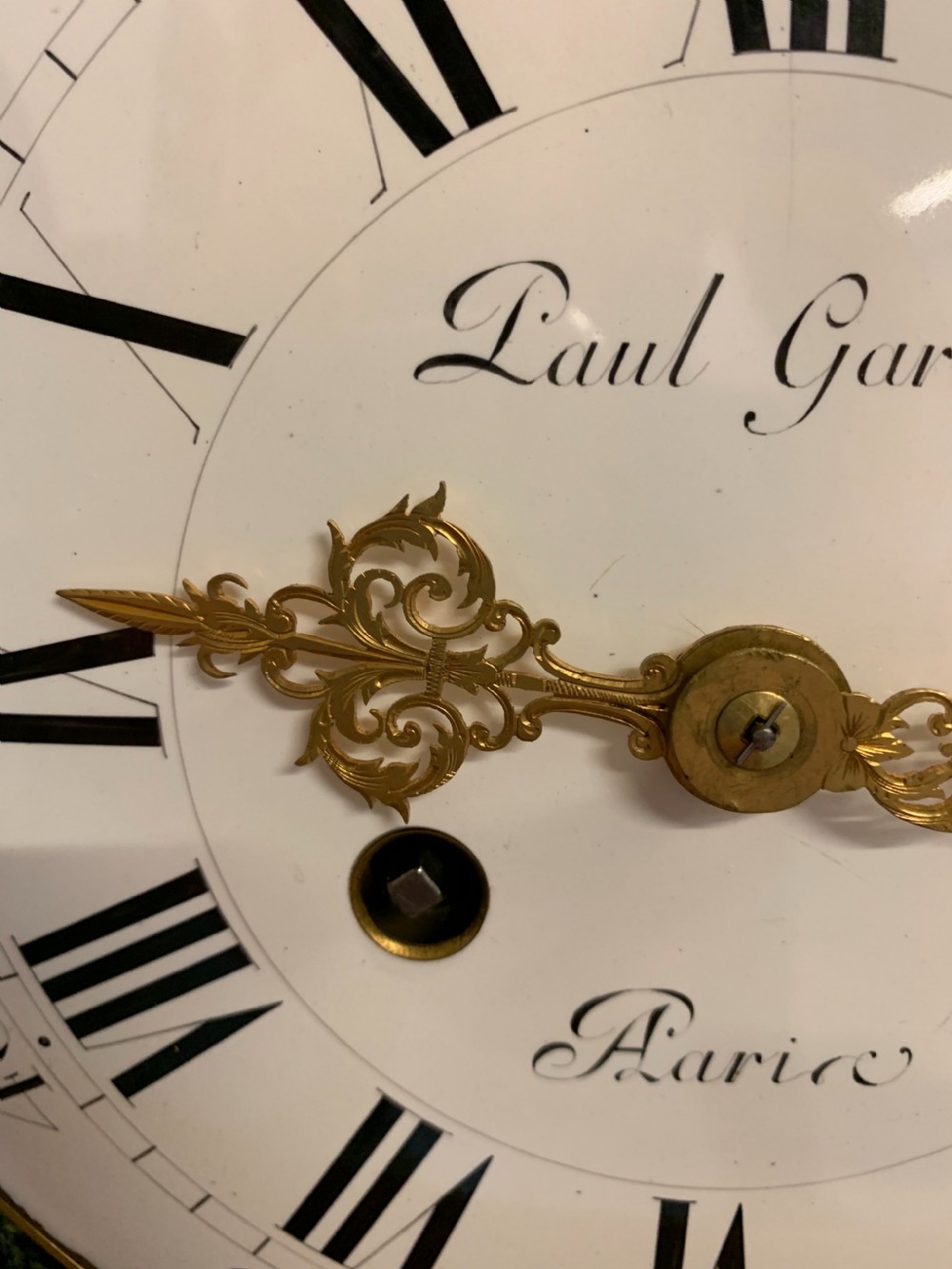 Impressive large marble mantle clock  View V