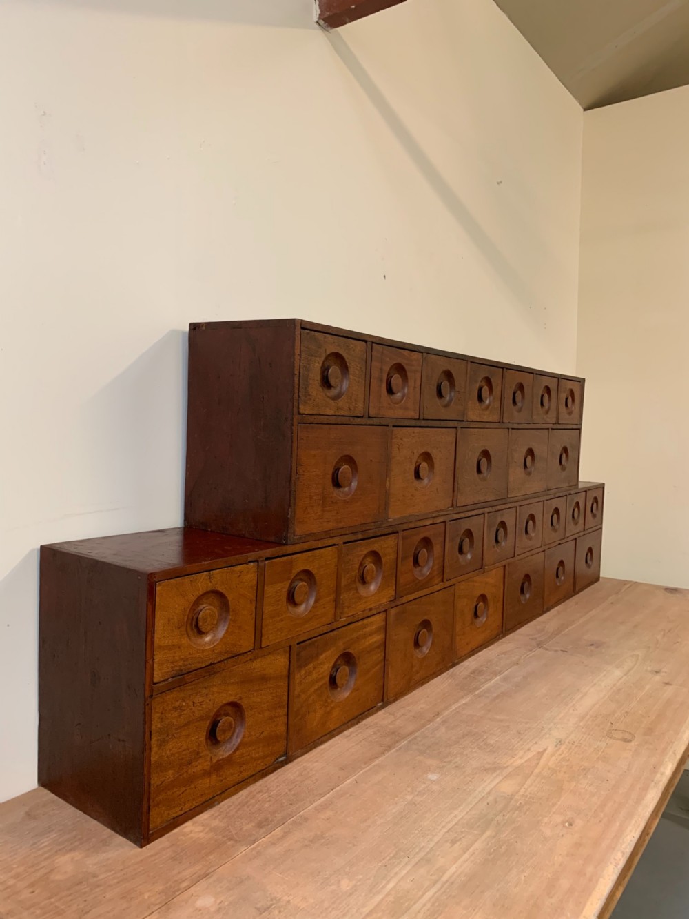 Large twin bank of seed drawers  View V