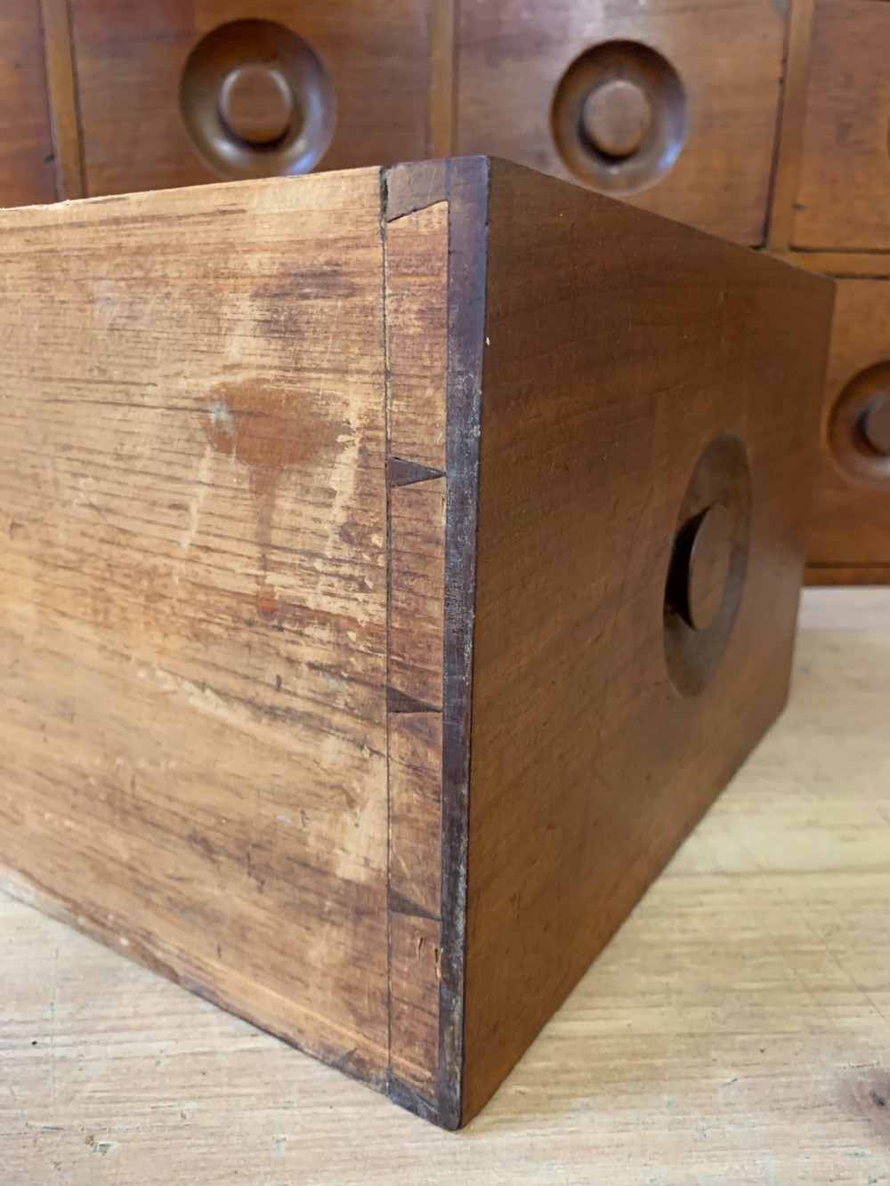 Large twin bank of seed drawers  View X