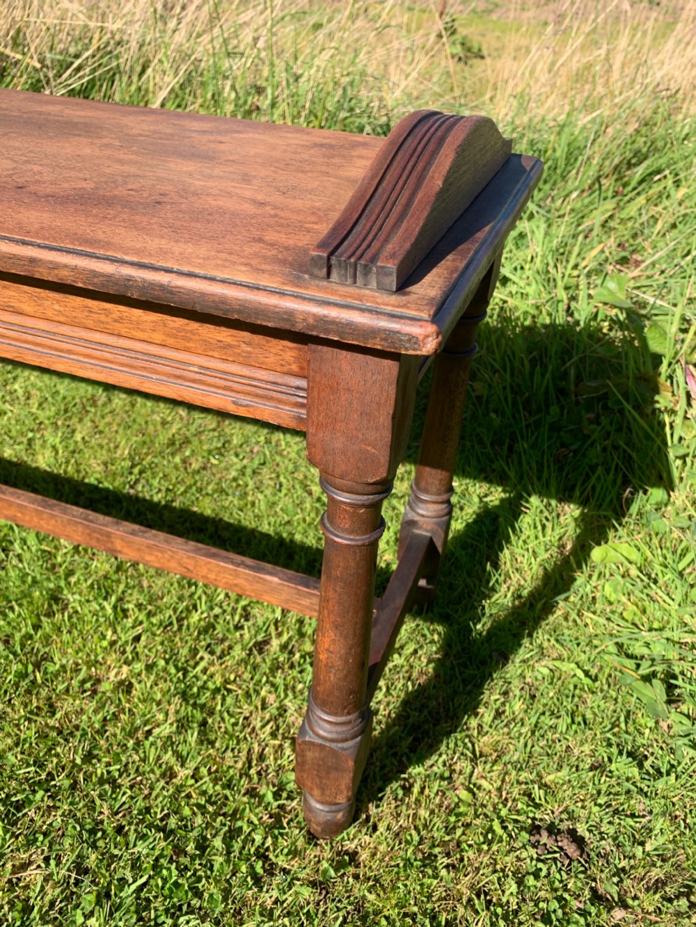 Good walnut hall bench View V