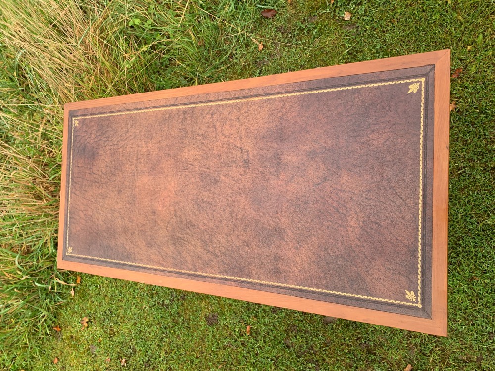 Elegant narrow walnut side table  View V