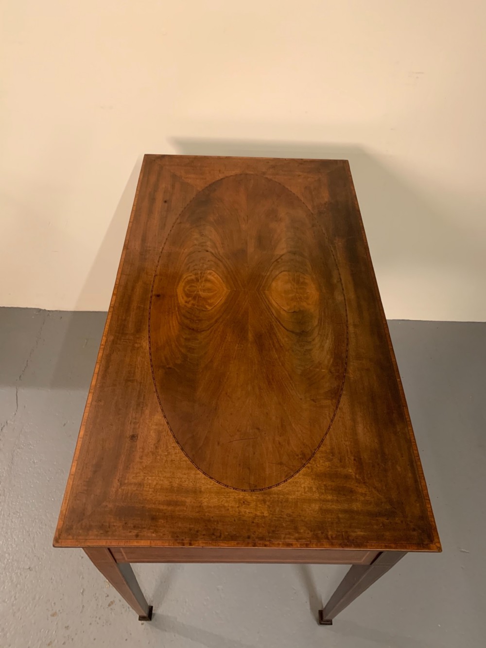 Edwardian inlaid writing table  View VII
