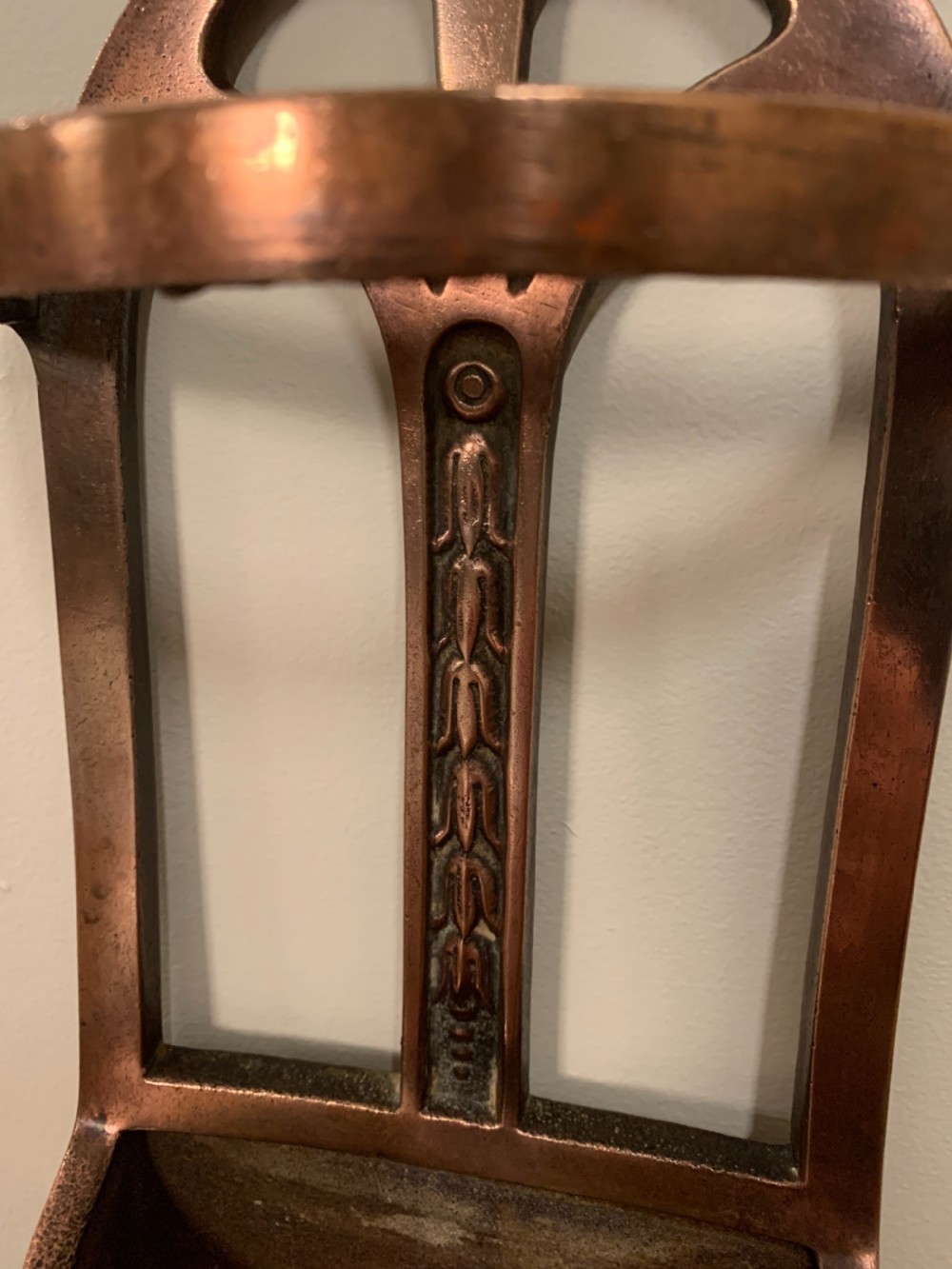 Rare copper doorstop  View III