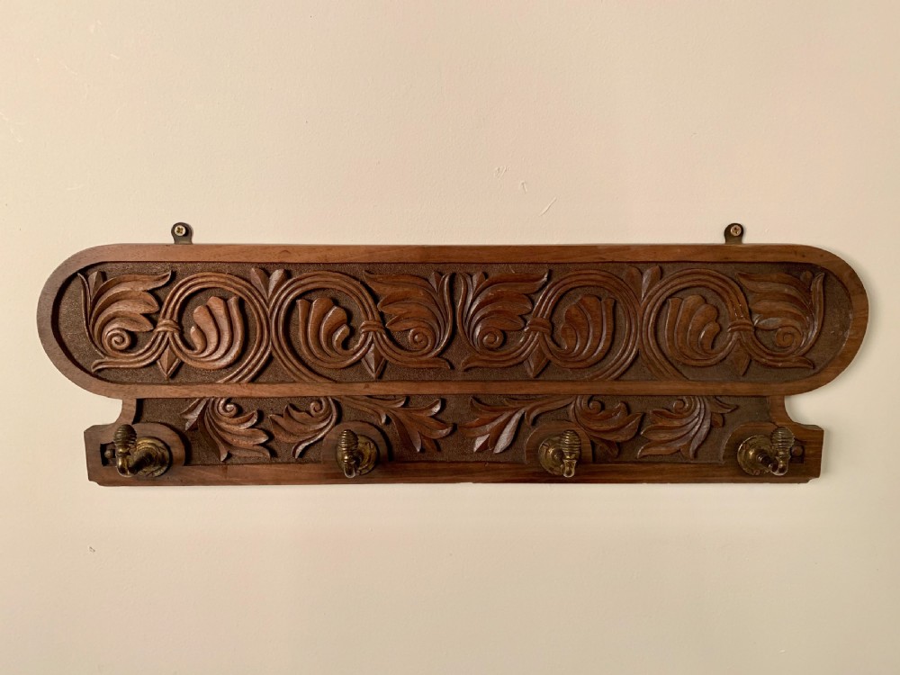 Walnut coat hooks