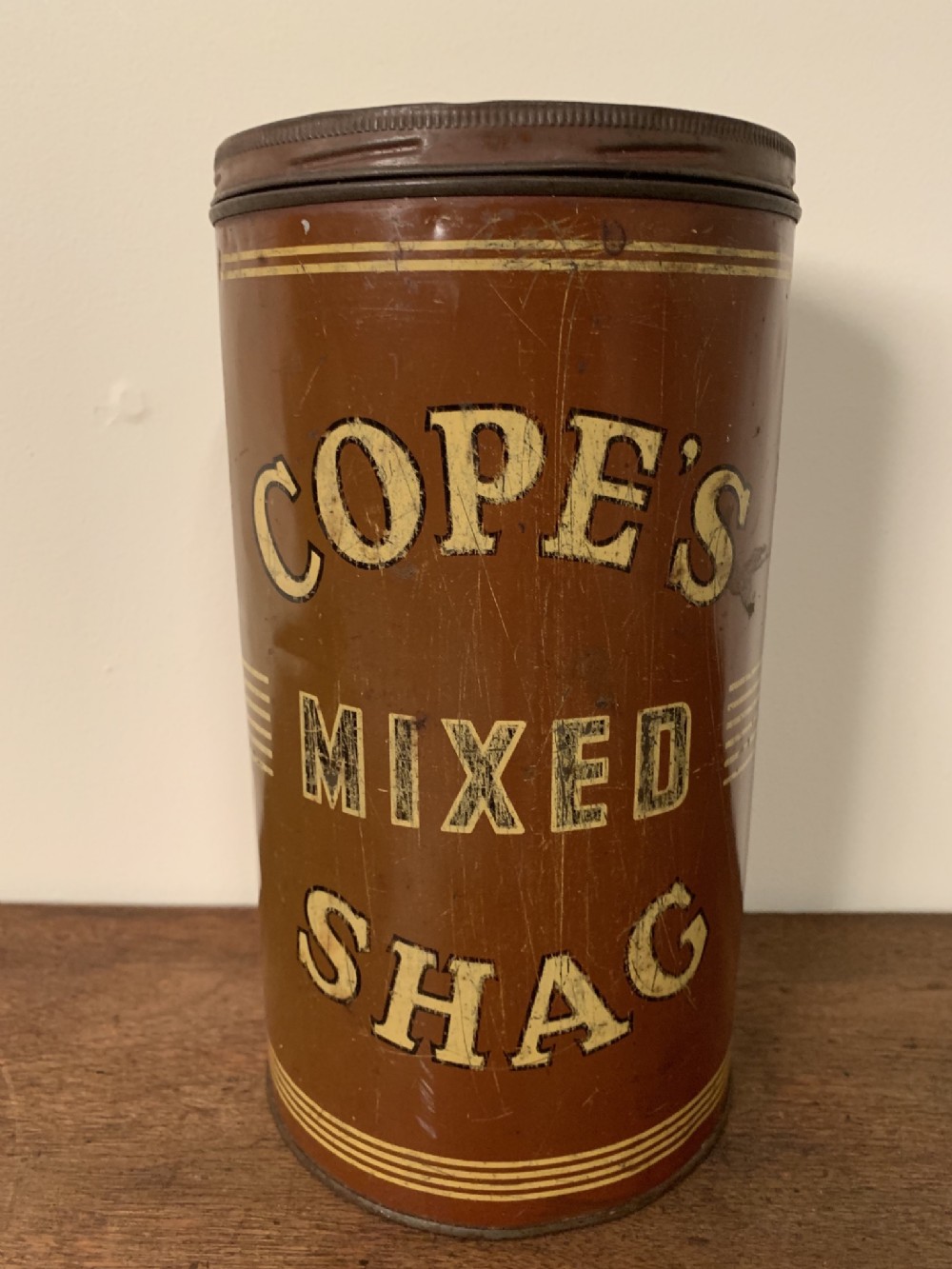 Large shop advertising tin 