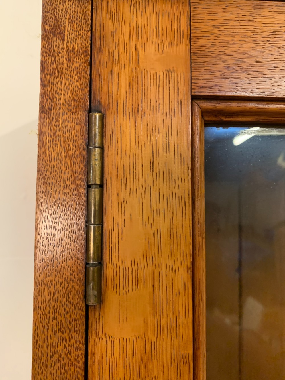 Superb oak glazed cupboard  View XV