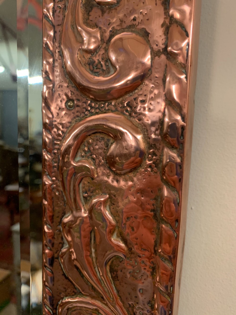 Arts and crafts copper mirror  View VII