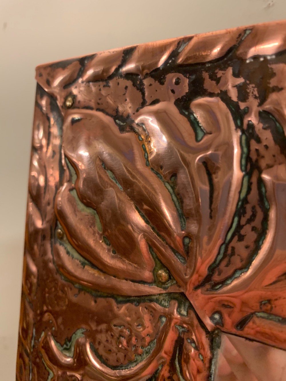 Arts and crafts copper mirror  View VIII