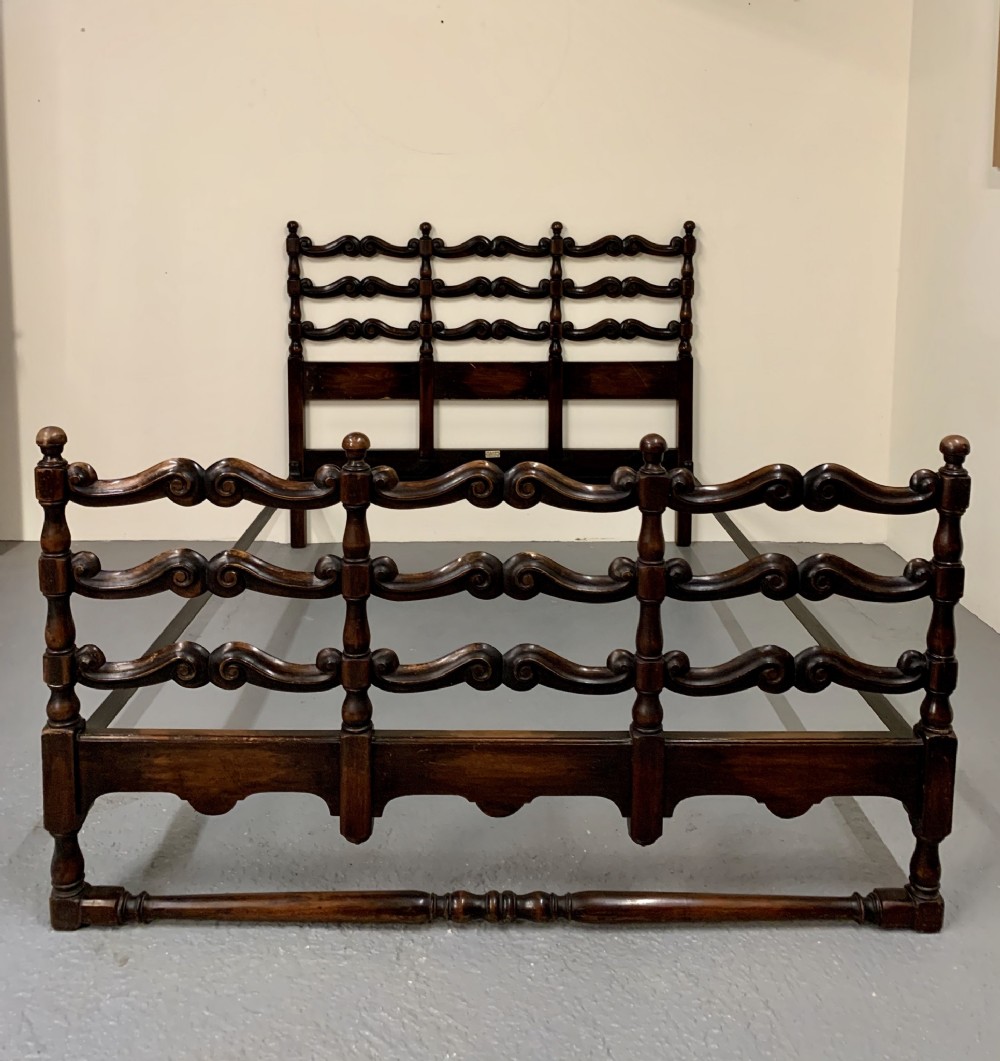 Rare walnut  Heals king size bed