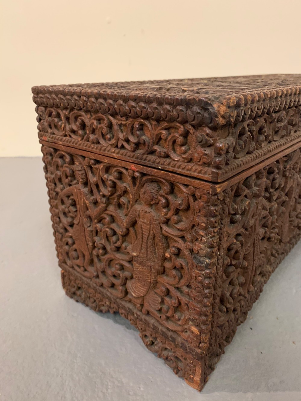 Good Anglo Indian carved box View IX
