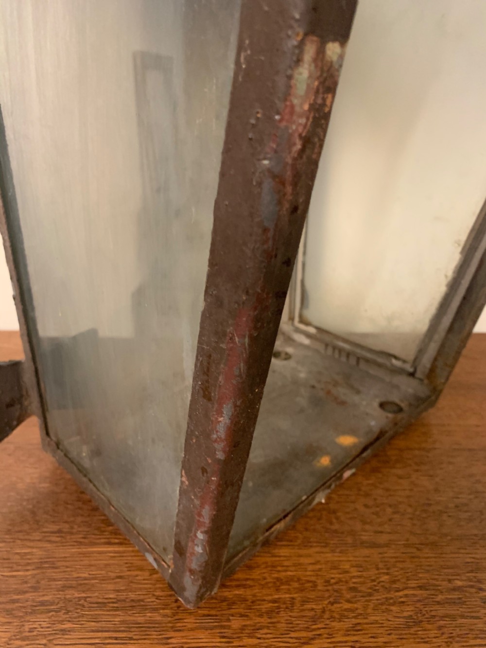 Good large Georgian tole wall lantern View VII