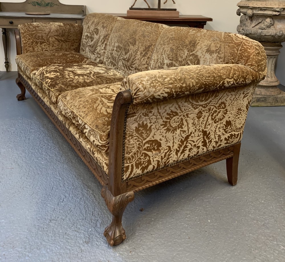 Excellent large walnut sofa