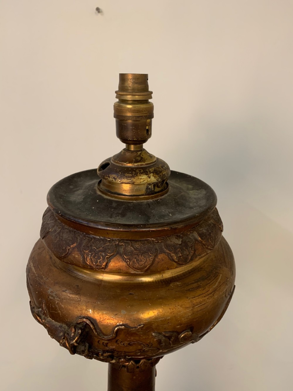 Gilded oriental standard lamp View II