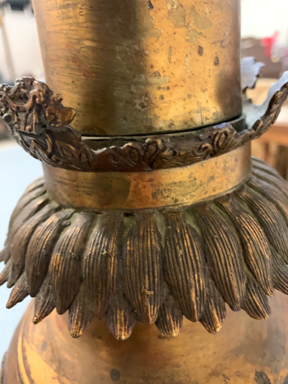 Gilded oriental standard lamp View X