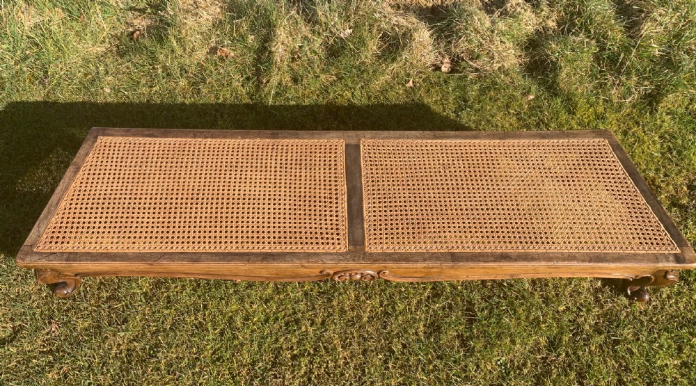 Walnut caned window seat View III