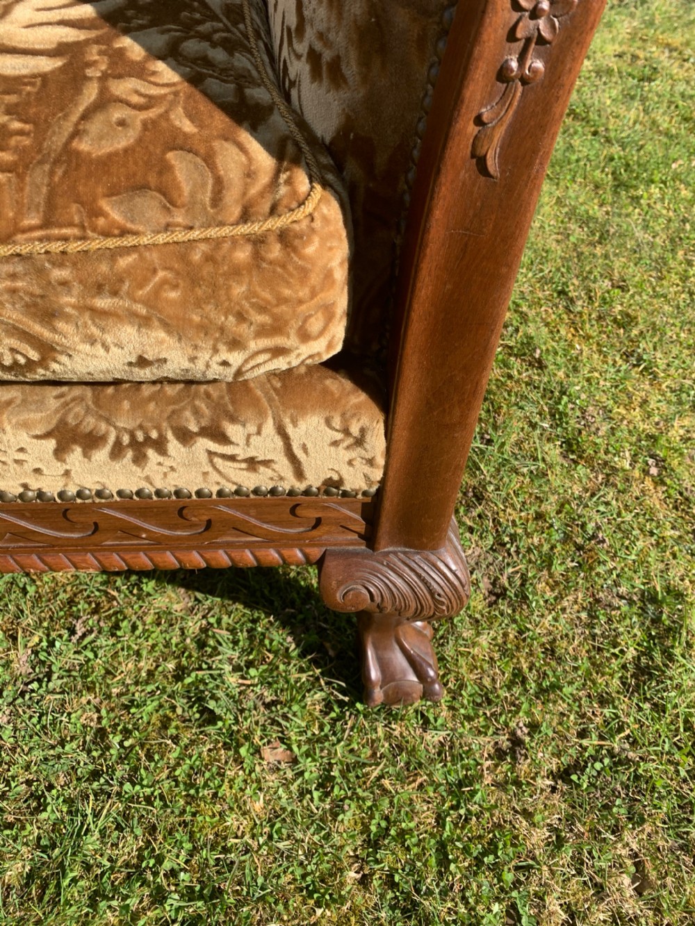 Good pair walnut armchairs  View X