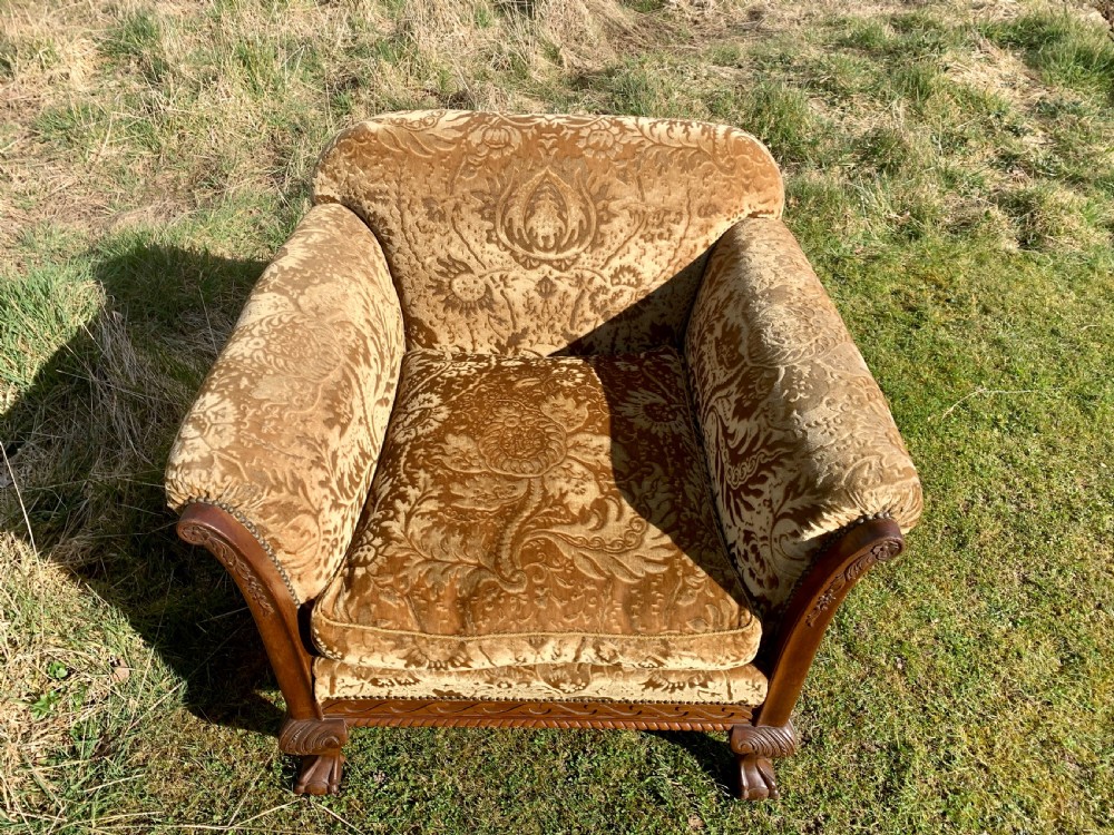 Good pair walnut armchairs  View XI